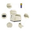 Stand up Massage Recliner Chair Cream Faux Leather