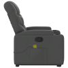 Stand up Massage Recliner Chair Dark Gray Fabric