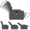 Stand up Massage Recliner Chair Dark Gray Fabric