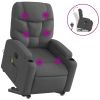 Stand up Massage Recliner Chair Dark Gray Fabric