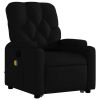 Stand up Massage Recliner Chair Black Fabric