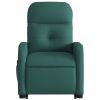 Electric Stand up Massage Recliner Chair Dark Green Fabric