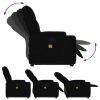 Stand up Massage Recliner Chair Black Fabric