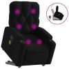 Stand up Massage Recliner Chair Black Fabric